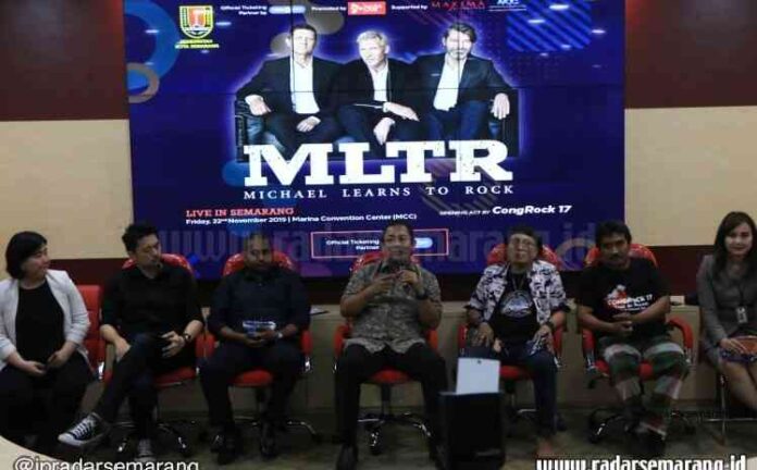 BAND INTERNASIONAL: Jumpa pers konser Michael Learns to Rock (MLTR) yang akan digelar di MCC Semarang 22 November mendatang. (NURCHAMIM/RADARSEMARANG.COM)